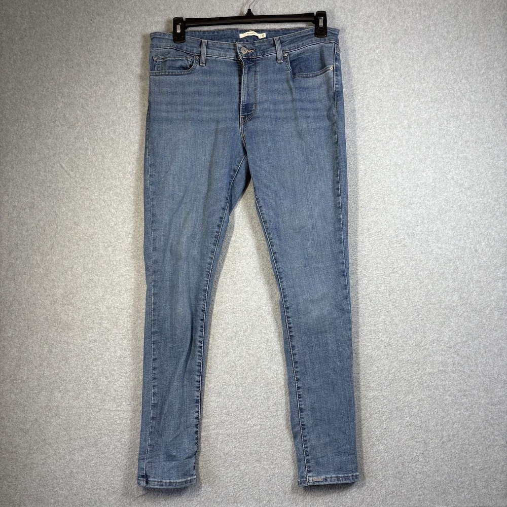 Levis 711 Skinny Jeans Womens 32 W32 L30 Light Blue Mid Rise Denim